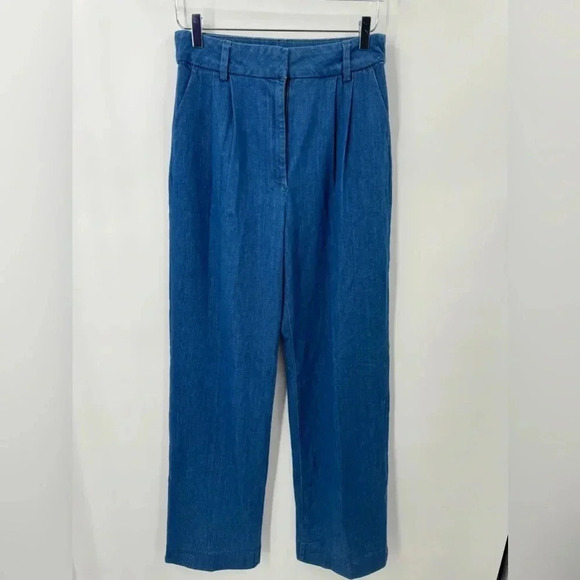 Favorite Daughter Denim Gramercy Trousers size 8 B2232 - Picture 1 of 5